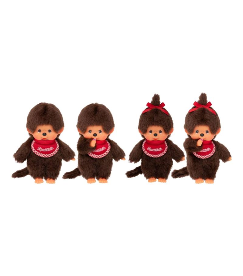 Bandai Monchhichi Beanie Boy & Girl 14cm Plush Soft Toy (Assorted Characters)