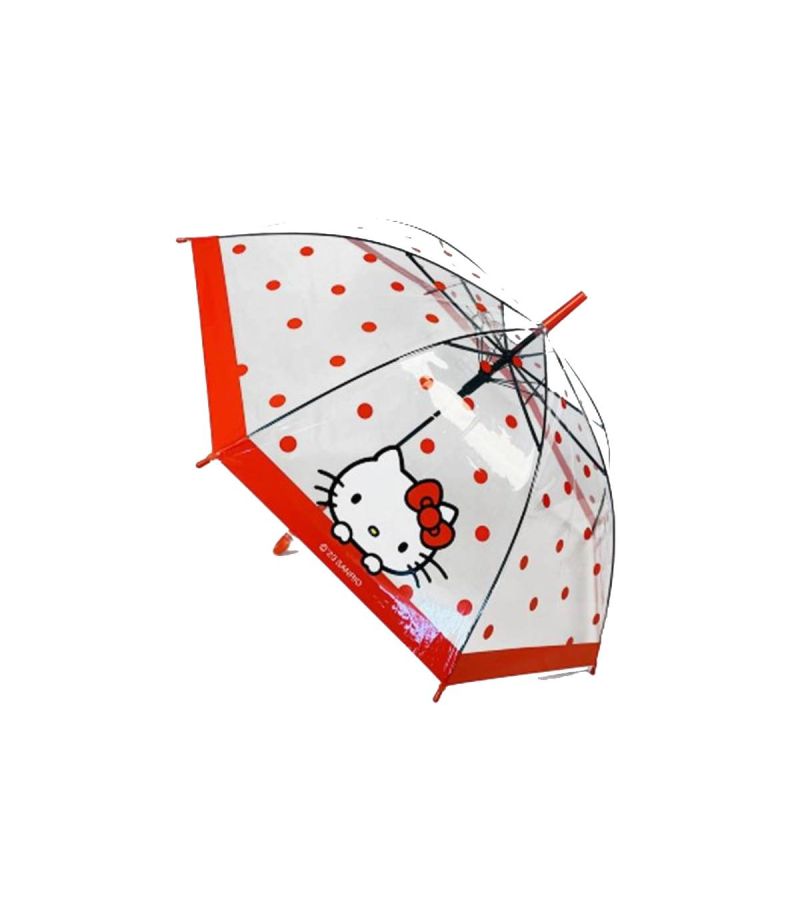Hello Kitty Apple Collection Clear Long Handle Umbrella