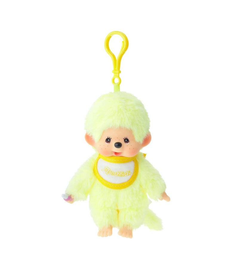 Bandai Monchhichi Lacie Satin Bib 14cm Plush Keychain (Assorted Characters)
