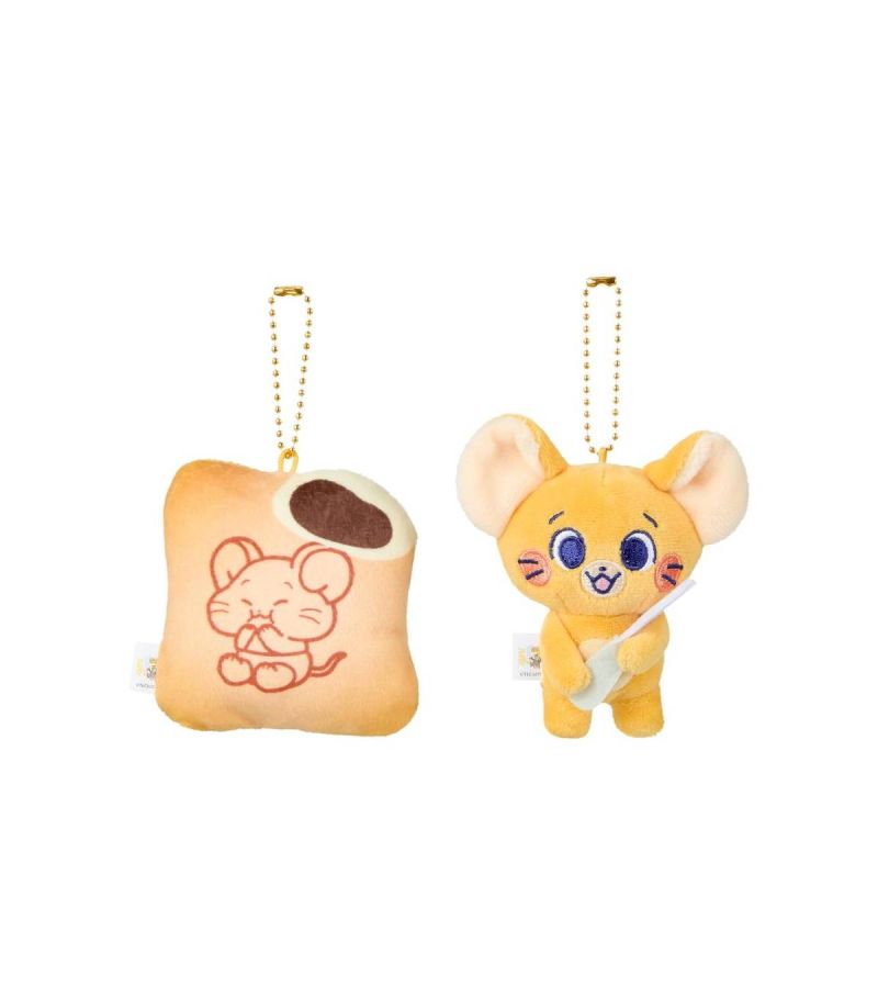 Tom & Jerry Gokko Series Couple Jerry & Toast Plush Pendant