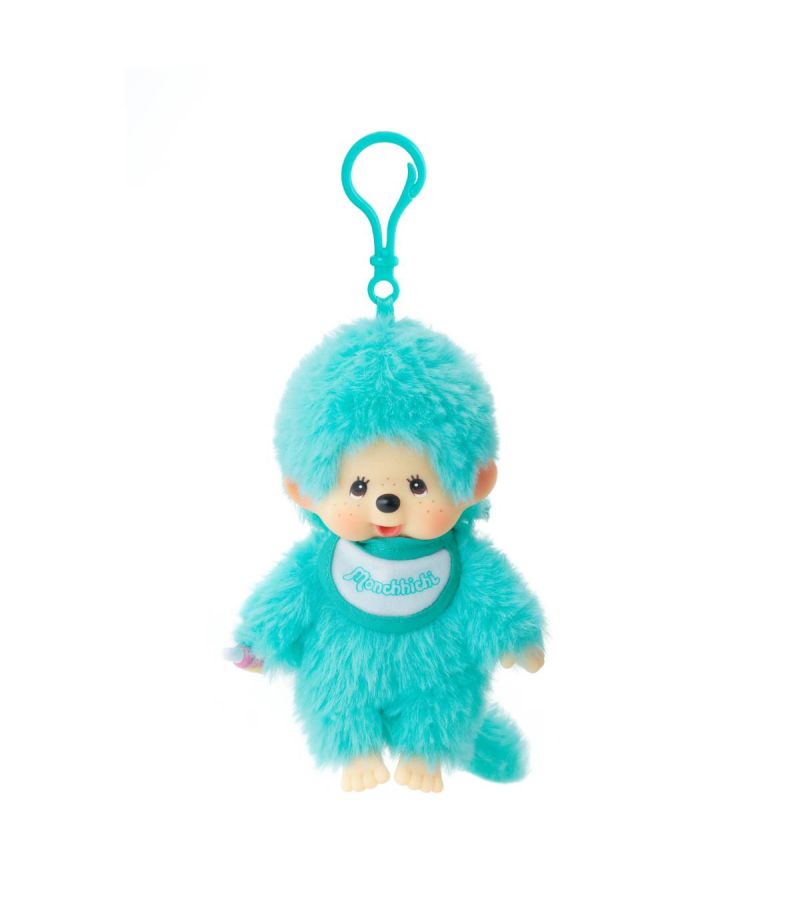 Bandai Monchhichi Lacie Satin Bib 14cm Plush Keychain (Assorted Characters)
