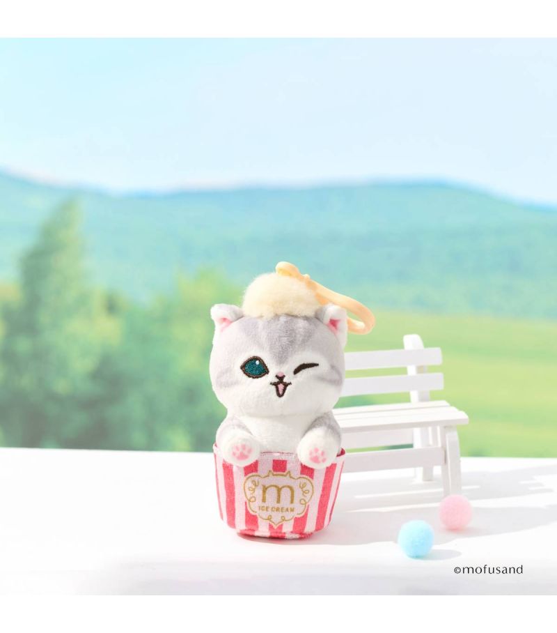 Mofusand Ice Cream Collection Yellow Ice Cream Cup Plush Pendant