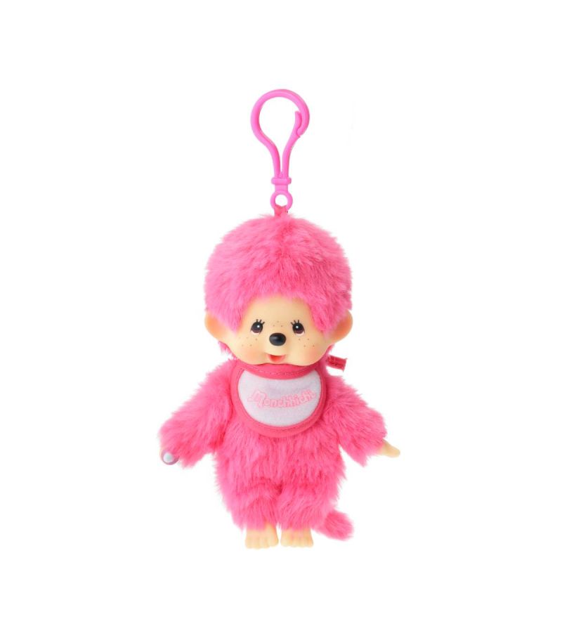 Bandai Monchhichi Lacie Satin Bib 14cm Plush Keychain (Assorted Characters)