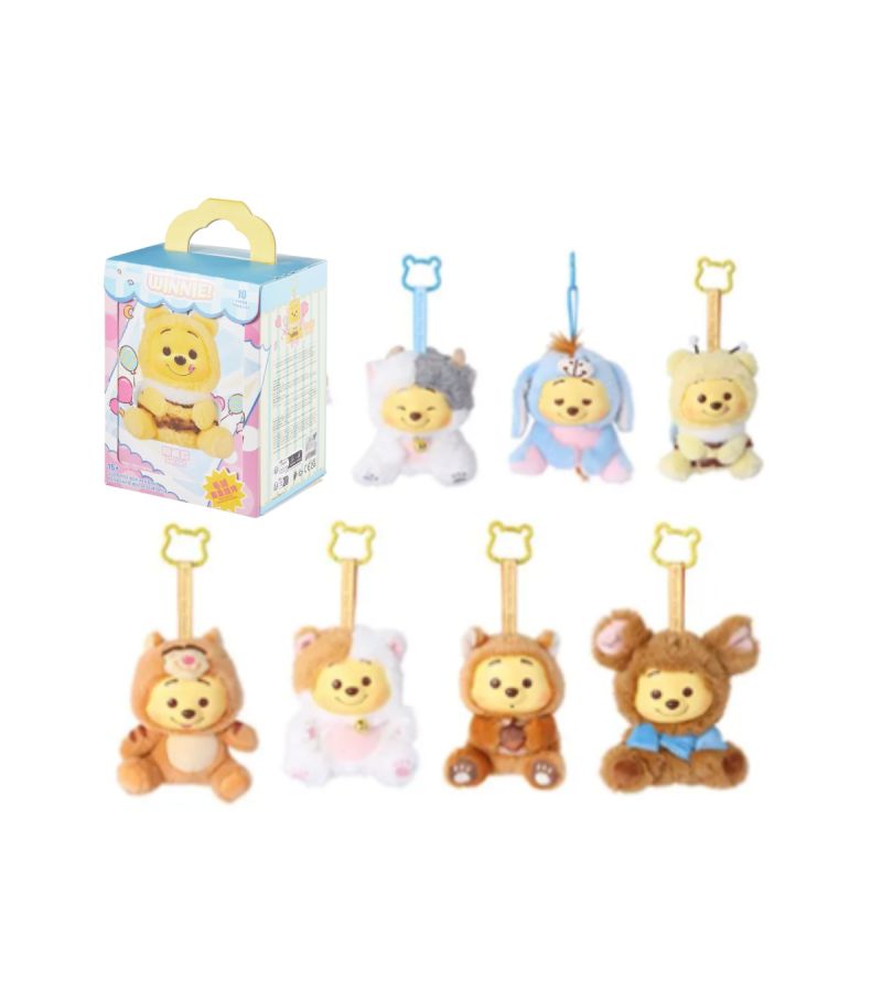 Disney Winnie The Pooh Naughty Team Vinyl Plush Pendant Surprise Blind Box