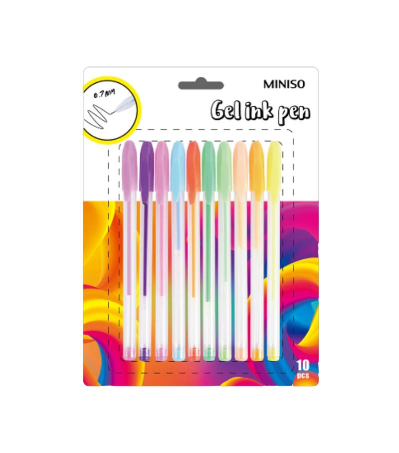 MINISO Coloured Gel Pen Set Pack Of 10