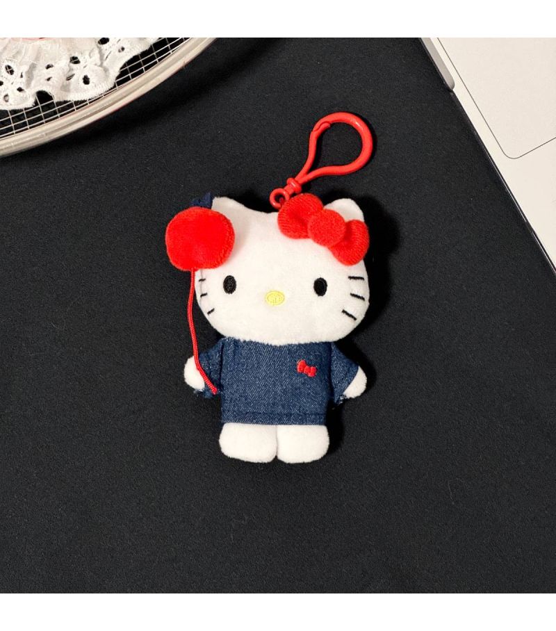Sanrio Hello Kitty & Friends Classic Collection Denim Apple Balloon Plush Pendant