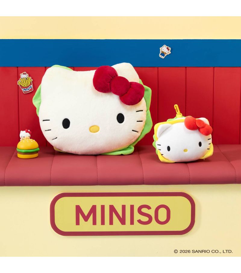 Sanrio Hello Kitty & Friends Retro Diner Hamburger Pillow