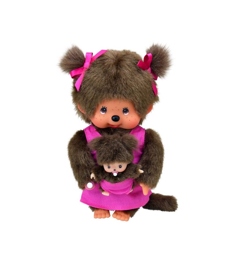 Bandai Monchhichi Mother & Child 20cm Plush Soft Toy (Assorted Characters)