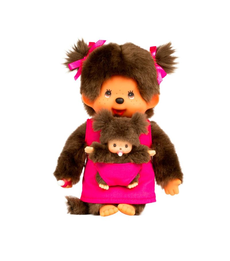 Bandai Monchhichi Mother & Child 20cm Plush Soft Toy (Assorted Characters)
