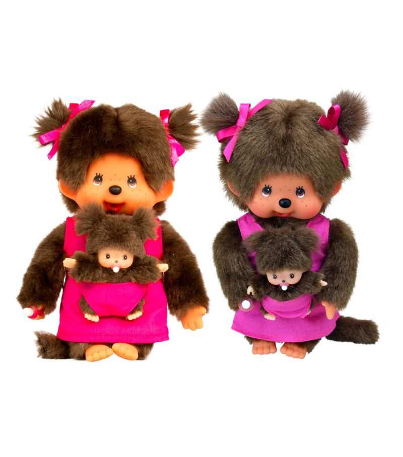 Bandai Monchhichi Mother & Child 20cm Plush Soft Toy (Assorted Characters)
