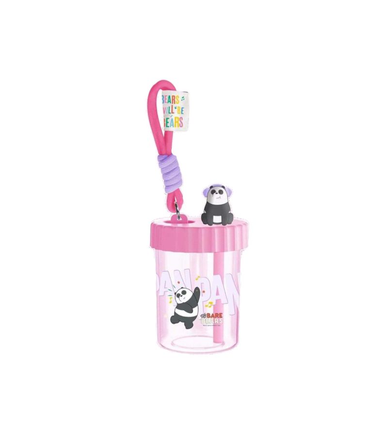 We Bare Bears Seaside Music Festival Panda Plastic Bottle with Strap 520ml