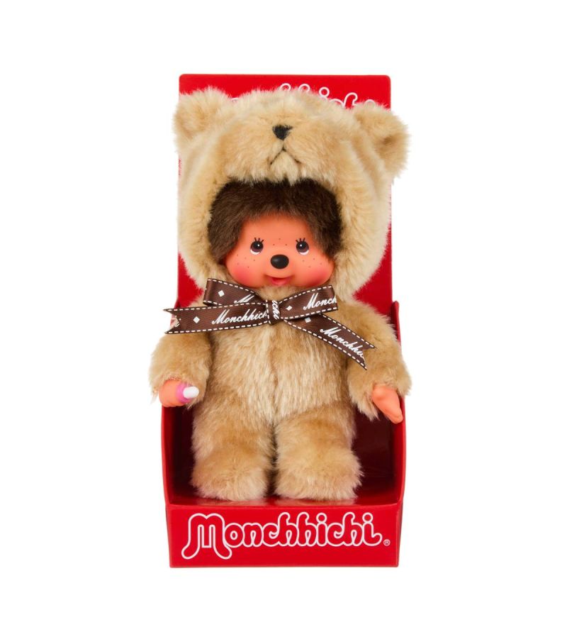 Bandai Monchhichi Animal collection Teddy Bear 16.5cm Plush Soft Toy