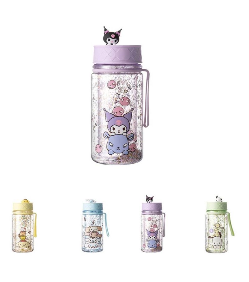 Sanrio Assorted Character Water Bottle With Strap 300ml