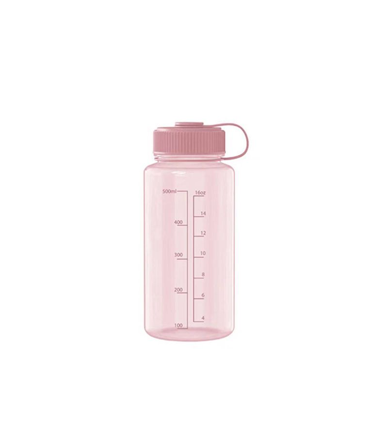 MINISO Minimalist Pink Sports Plastic Water Bottle 650ml