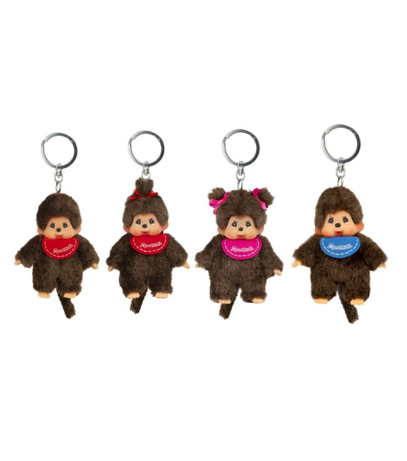 Bandai Monchhichi Classic 10cm Plush Keychain (Assorted Characters)