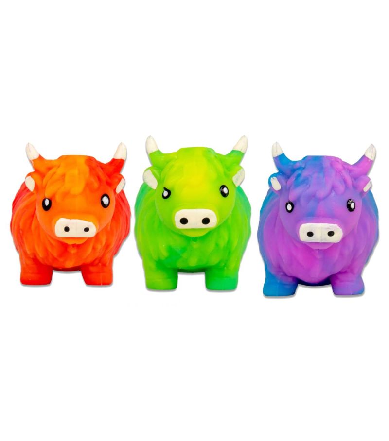 HGL Stretchy Sand Highland Cow Fidget Toy Assorted Colours