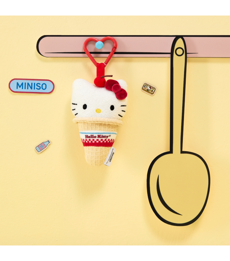 Sanrio Hello Kitty & Friends Retro Diner Ice Cream Cone Plush Pendant