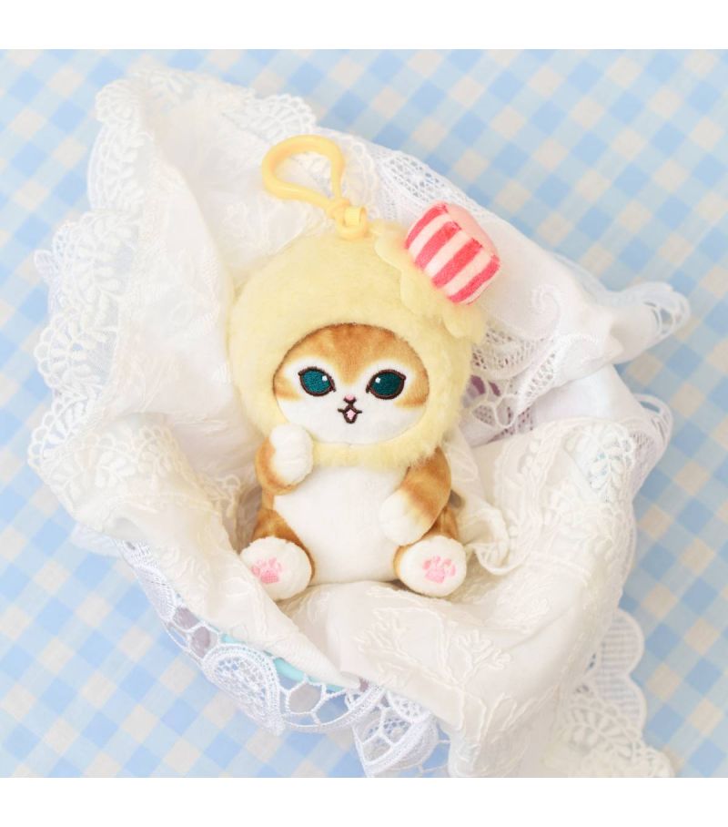 Mofusand Ice Cream Collection Yellow Hat Plush Pendant
