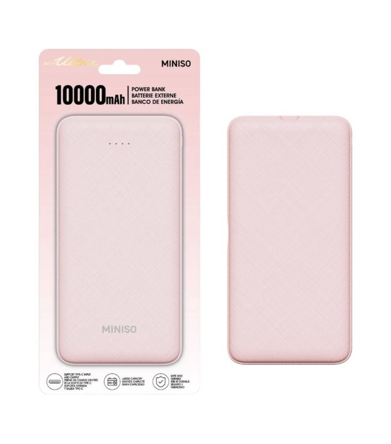 MINISO 10000mAh Pink Model C106 Power Bank