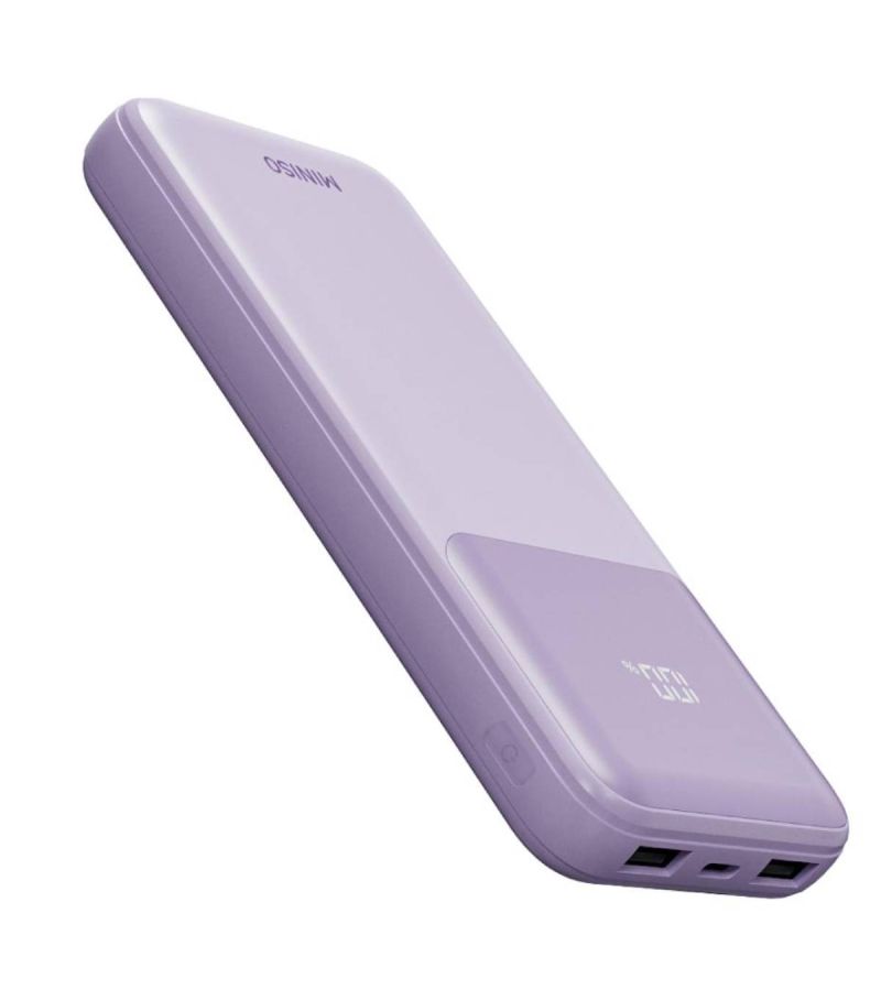 9000mAh Purple Built in Dual Cable Power Bank Model: C103