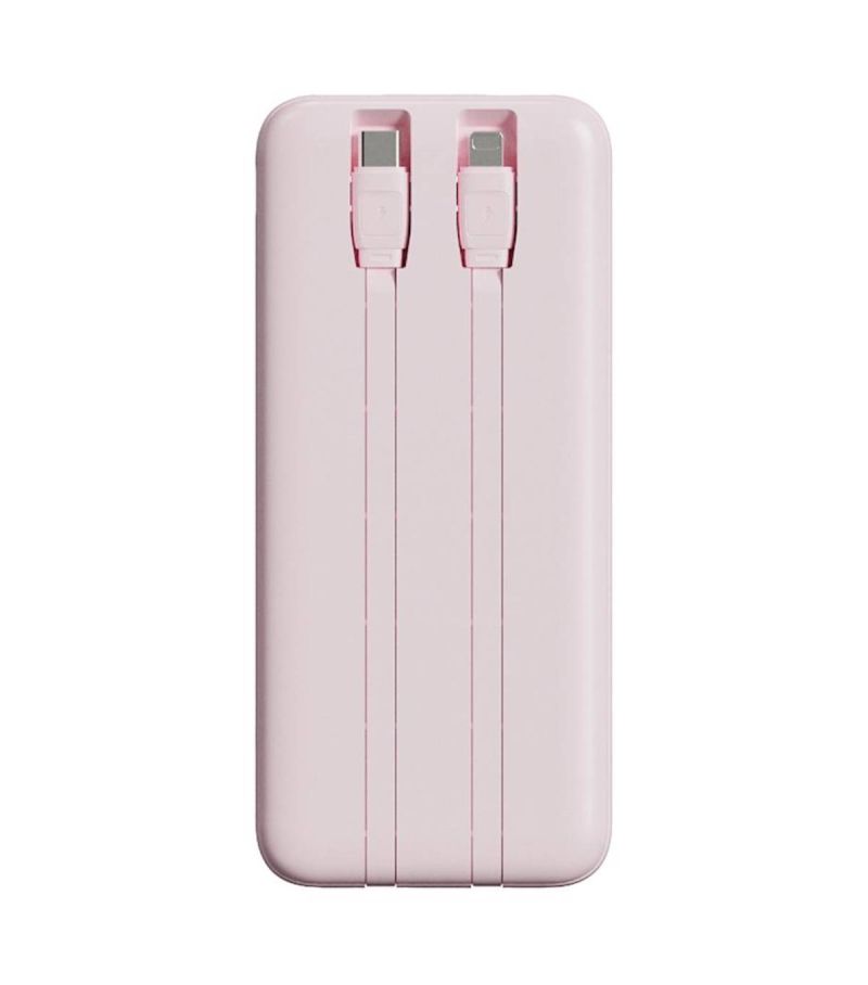 MINISO 9000mAh Pink Built in Dual Cable Power Bank Model: C103