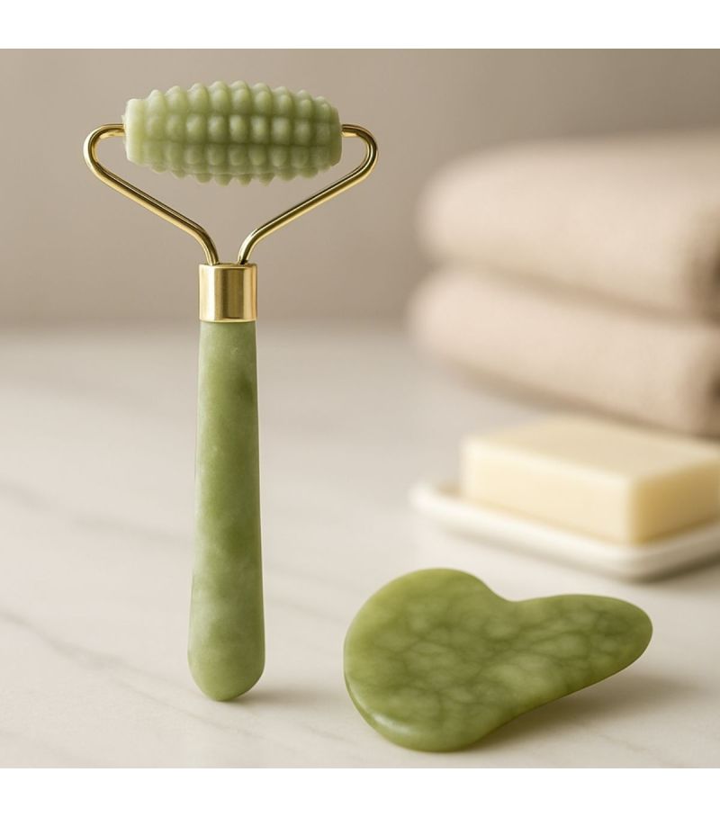 MINISO Jade Massage Roller & Gua Sha Set 