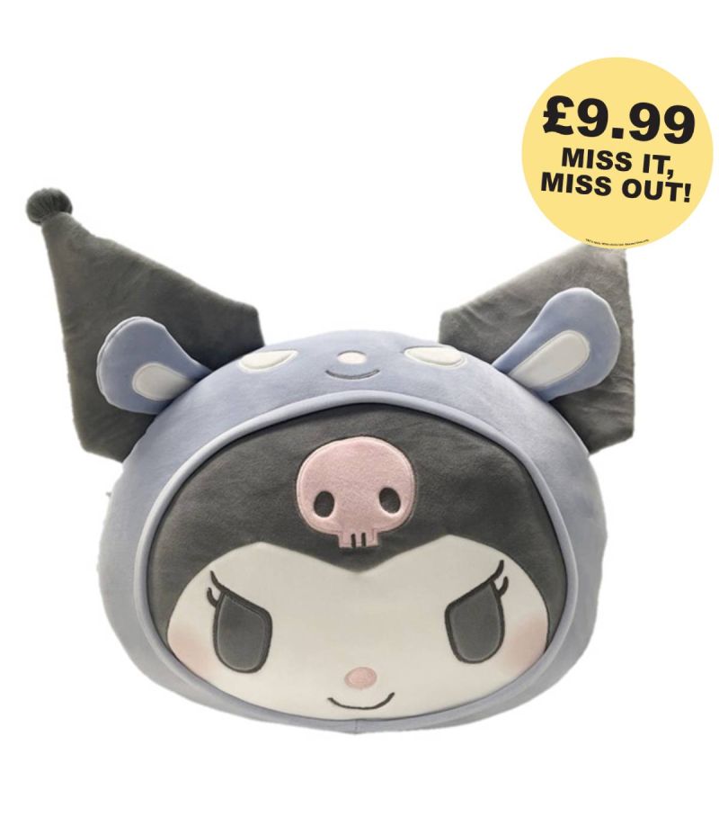 Sanrio Hello Kitty & Friends Kuromi Head Shaped Pillow 