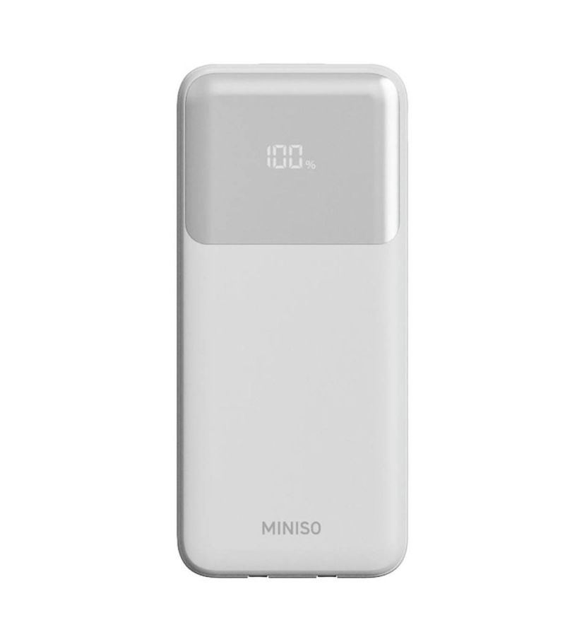 MINISO 9000mAh White Built in Dual Cable Power Bank Model: C103