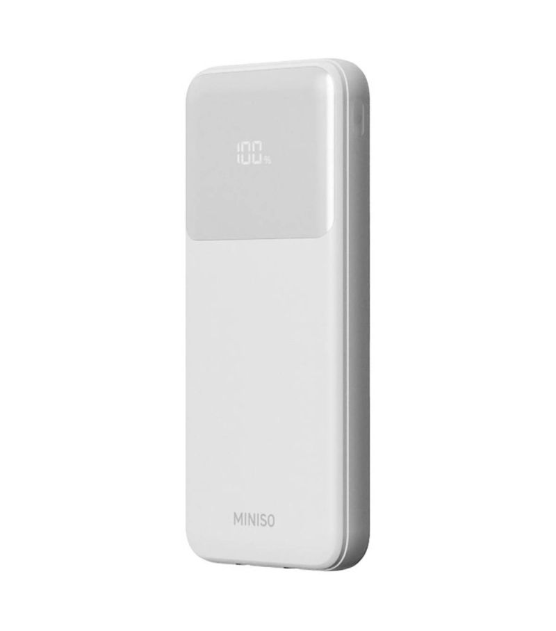 MINISO 9000mAh White Built in Dual Cable Power Bank Model: C103