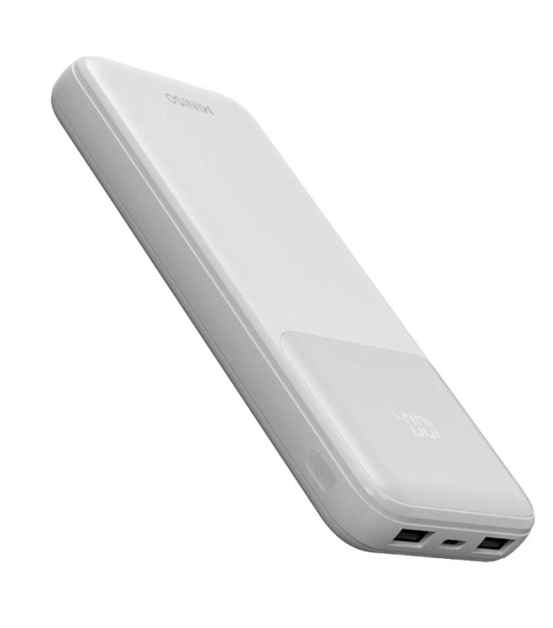 MINISO 9000mAh White Built in Dual Cable Power Bank Model: C103