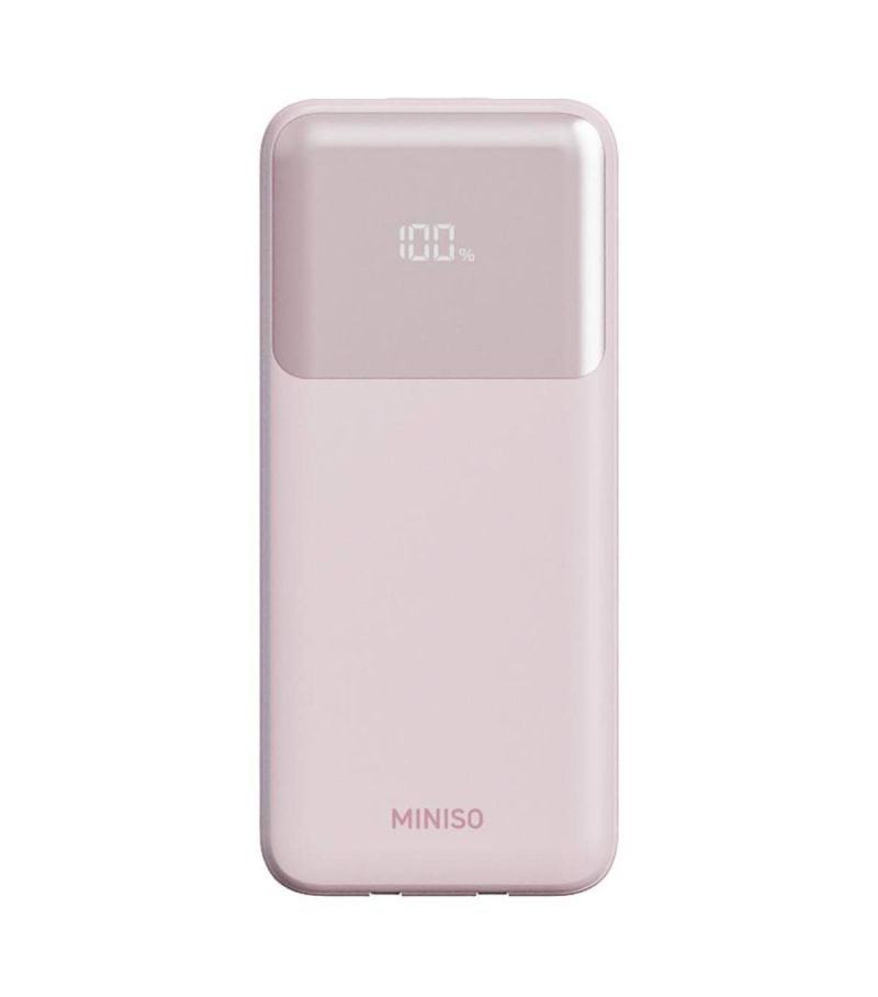 MINISO 9000mAh Pink Built in Dual Cable Power Bank Model: C103
