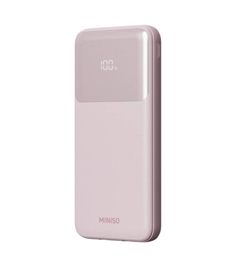 MINISO 9000mAh Pink Built in Dual Cable Power Bank Model: C103