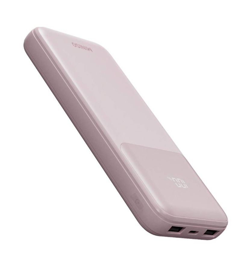 MINISO 9000mAh Pink Built in Dual Cable Power Bank Model: C103