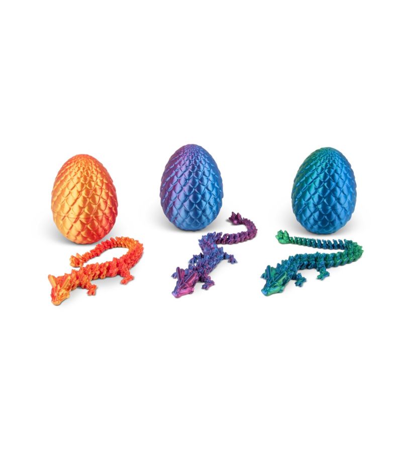 HGL 3D Printed Dragon Egg Squishy Fidget Toy Assorted colours