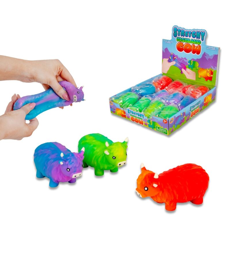 HGL Stretchy Sand Highland Cow Fidget Toy Assorted Colours