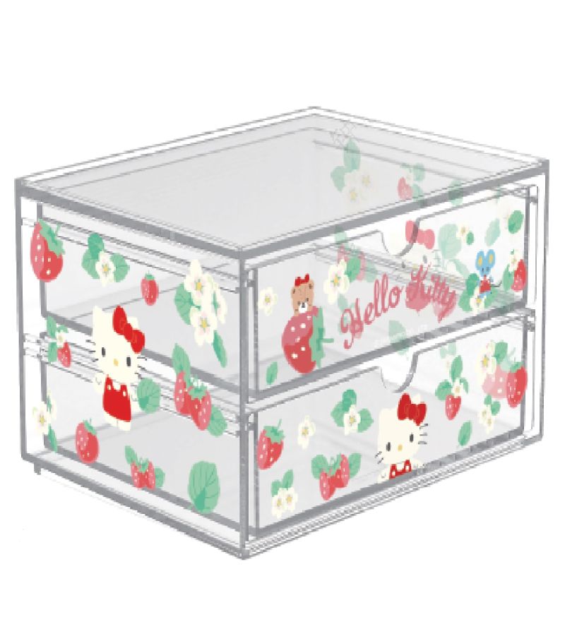 Sanrio Hello Kitty & Friends Hello Kitty Flower 2 Drawer Makeup Organiser
