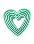Heart Shape Plastic Cookie Cutters (Green)