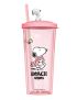 Snoopy Summer Travel Collection Plastic Tumbler with Straw (550mL)(Pink)