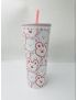 Pink Romance Series Single-Layer Stainless Steel Cup 800mL (Cute Bear)