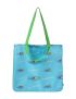 Mini Family Swimming Race Blue Shopping Bag