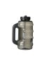 Large Capacity Cool Water Bottle with Straw and Handle, 1850mL (Black)