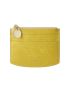 Solid Color Stone Pattern Pouch for Cards and Coins(Yellow)
