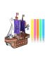 Pirate Ship Colouring 3D Puzzle 