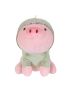 Sitting Piglet Plush Toy with Dinosaur Hoodie