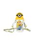 Minions Collection Plastic Water Bottle with Straw and Shoulder Strap (600mL, Yellow)