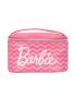 Barbie Collection Barrel Cosmetic Bag (Rose Red)