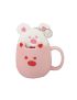 Pink Romance Series Ceramic Mug Set 400ml Cute Bear